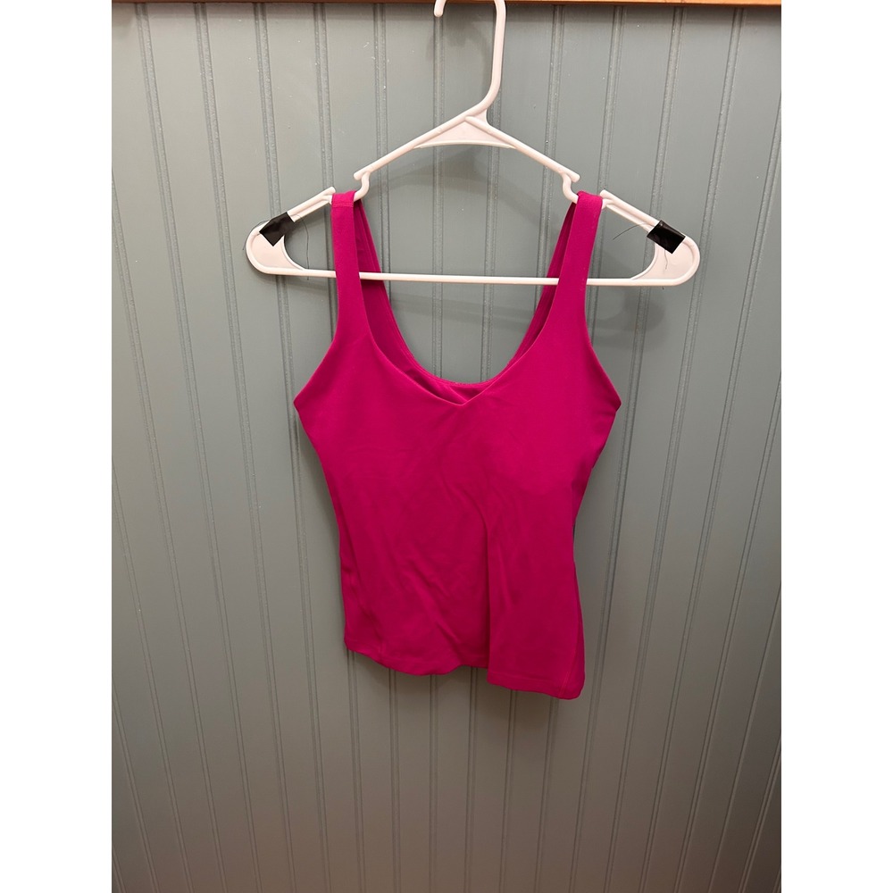 Lululemon Align Tank Top Magenta Pink Nulu Size 6 Built-in Bra Activewear